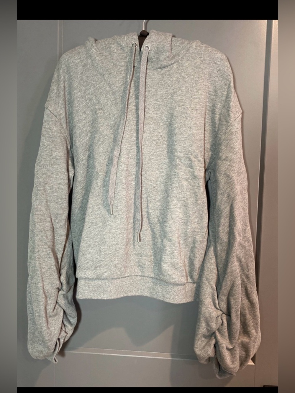 A New Day Grey Sweatshirt Puffed Sleeve Women’s Size Medium